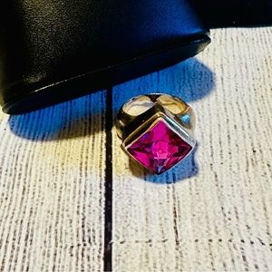Sarda Pink Topaz Sterling Silver Ring. Size 7​​​